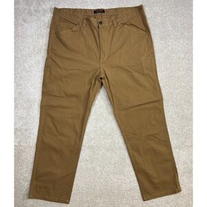 RidgeCut Workwear Pants Men's 44x30 Brown Cotton Blend Carpenter Cargo